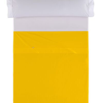 estelia - sábana sabana encimera color mostaza - cama de 180 50% algodón / 50% poliéster - 144 hilos. gramage: 115