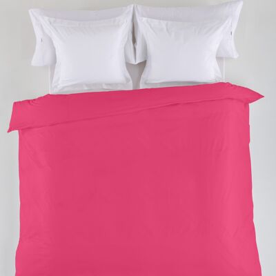 estelia - funda nordica lisa color chicle - cama de 135/140 (1 pieza) - 50% algodón / 50% poliéster - 144 hilos. gramage: 115