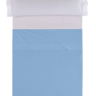 estelia - sábana sabana encimera color azul claro - cama de 150/160 50% algodón / 50% poliéster - 144 hilos. gramage: 115