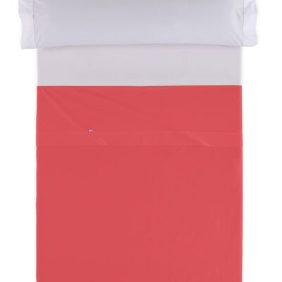 estelia - sábana sabana encimera color rojo - cama de 150/160 50% algodón / 50% poliéster - 144 hilos. gramage: 115
