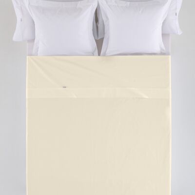 estelia - sábana sabana encimera color crema - cama de 150/160 50% algodón / 50% poliéster - 144 hilos. gramage: 115