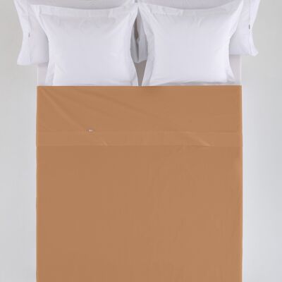 estelia - sábana sabana encimera color marrón - cama de 150/160 50% algodón / 50% poliéster - 144 hilos. gramage: 115