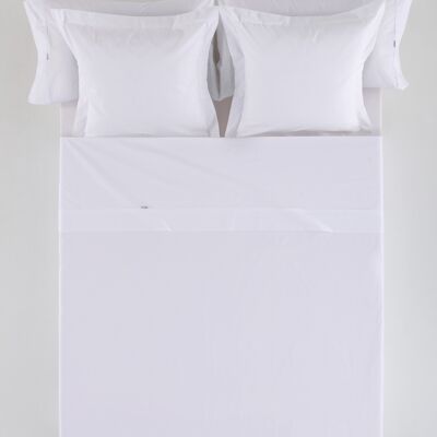 estelia - sábana sabana encimera color blanco - cama de 200 50% algodón / 50% poliéster - 144 hilos. gramage: 115