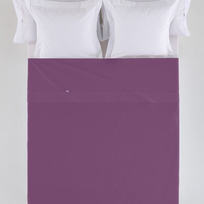 estelia - sábana sabana encimera color berenjena - cama de 200 50% algodón / 50% poliéster - 144 hilos. gramage: 115