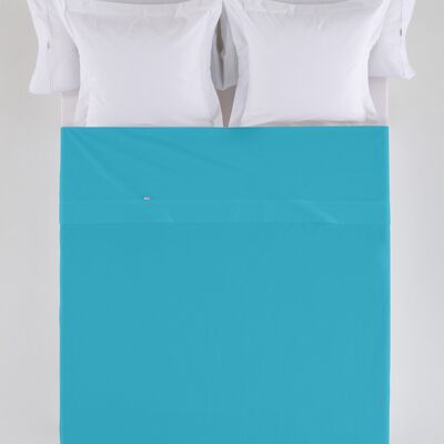 estelia - sábana sabana encimera color turquesa - cama de 200 50% algodón / 50% poliéster - 144 hilos. gramage: 115