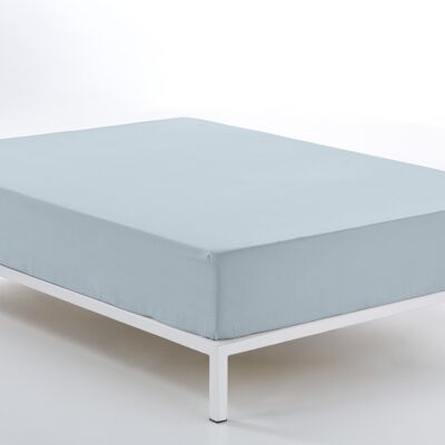 estelia - bajera ajustable color azul celeste - cama de 105 (alto 28 cm) - 50% algodón / 50% poliéster - 144 hilos. gramage: 115