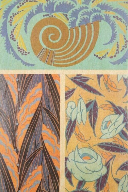Carte postale en bois - bnf motifs coquillage
