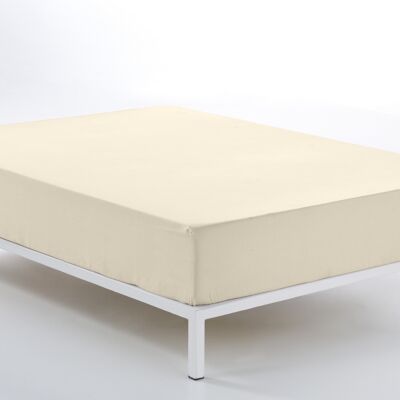 estelia - bajera ajustable color crema - cama de 150 (alto 28 cm) - 50% algodón / 50% poliéster - 144 hilos. gramage: 115