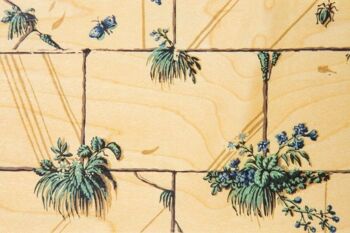 Carte postale en bois - bnf papiers peints mur bis
