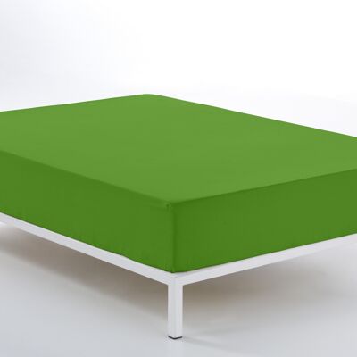 estelia - bajera ajustable color verde - cama de 160 (alto 28 cm) - 50% algodón / 50% poliéster - 144 hilos. gramage: 115