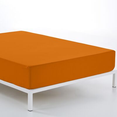 estelia - bajera ajustable color ocre - cama de 180 (alto 28 cm) - 50% algodón / 50% poliéster - 144 hilos. gramage: 115
