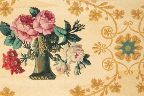 Carte postale en bois - bnf papiers peints vase