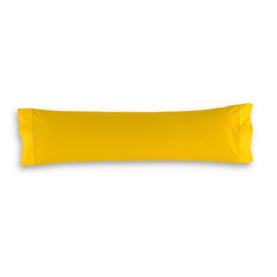 estelia - funda de almohada color mostaza - 45x110 cm - 50% algodón / 50% poliéster - 144 hilos. gramage: 115