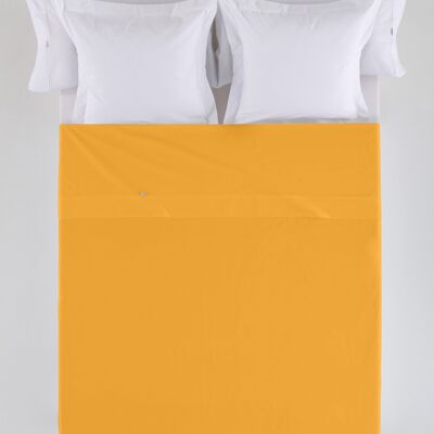 estelia - sabana encimera color maíz - cama de 200 100% algodón - 144 hilos. gramage: 115