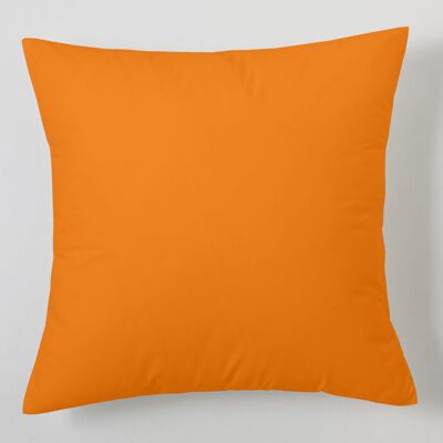 estelia - funda de cojín color naranja - 40x40 cm - 50% algodón / 50% poliéster - 144 hilos. gramage: 115