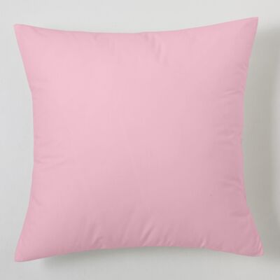 estelia - funda de cojín color rosa - 40x40 cm - 50% algodón / 50% poliéster - 144 hilos. gramage: 115