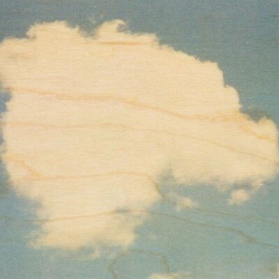 Cartolina di legno - foto di nuvole