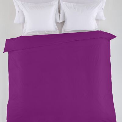 estelia - funda nordica lisa color morado - cama de 135/140 (1 pieza) - 50% algodón / 50% poliéster - 144 hilos. gramage: 115