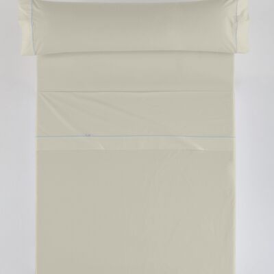estelia - juego de sábanas color piedra - cama de 150 (3 piezas) - 100% algodón - 144 hilos. gramage: 115
