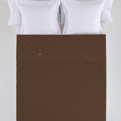 estelia - sabana encimera color café - cama de 105 100% algodón - 144 hilos. gramage: 115