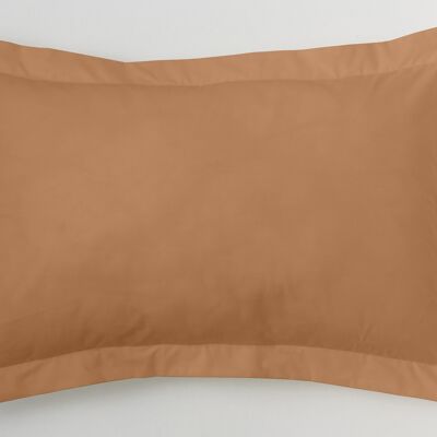 estelia - funda de cojín color marrón - 50x75 cm - 100% algodón - 144 hilos. gramage: 115