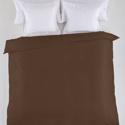 estelia - funda nordica color café - cama de 90 (1 pieza) - 100% algodón - 144 hilos. gramage: 115