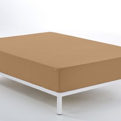 estelia - bajera ajustable color marrón - cama de 105 (alto 28 cm) - 100% algodón - 144 hilos. gramage: 115