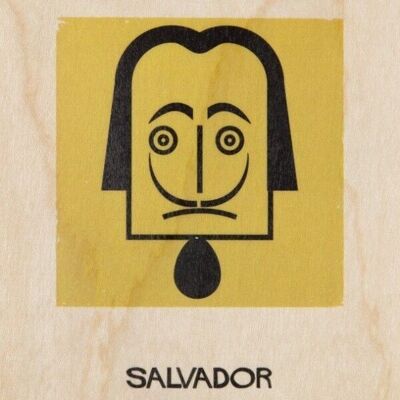 Wooden postcard - portrart salvador