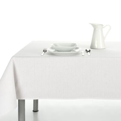mantelería rústico liso color blanco - 140x140 cm - incluye 6 servilletas