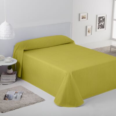 colcha/cubrecama rústico lisos color pistacho - cama de 150/160 cm - hilo tintado - 50% algodón/50% poliéster