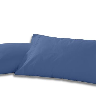 estelia - pack de dos fundas de almohada color azulón - 45x95 cm - 50% algodón / 50% poliéster - 144 hilos. gramage: 115