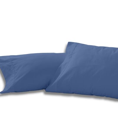 estelia - pack de dos fundas de almohada color azulón - 45x95 cm - 50% algodón / 50% poliéster - 144 hilos. gramage: 115