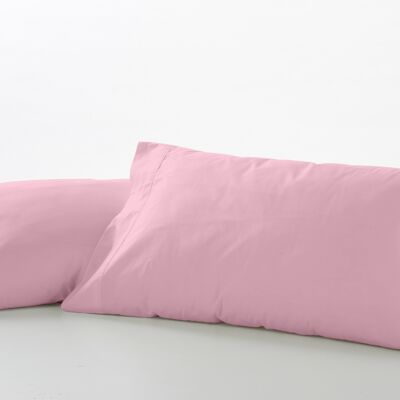 estelia - pack de dos fundas de almohada color rosa - 45x95 cm - 50% algodón / 50% poliéster - 144 hilos. gramage: 115