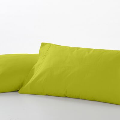 estelia - pack de dos fundas de almohada color pistacho - 45x85 cm - 50% algodón / 50% poliéster - 144 hilos. gramage: 115