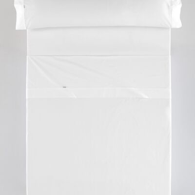 estelia - juego de sábanas color blanco - cama de 90 (3 piezas) - 100% algodón - 200 hilos
