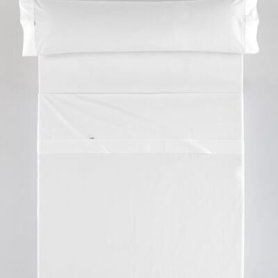 estelia - juego de sábanas color blanco - cama de 105 (3 piezas) - 100% algodón - 200 hilos