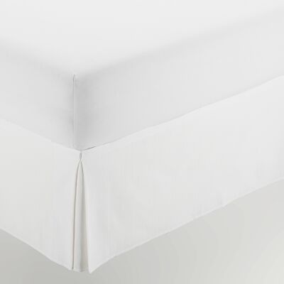 cubrecanapé hilo tintado rústico color blanco óptico - cama de 90 cm - tipo colcha - 50% algodón / 50% poliéster - medidas: 90 x 190/200 + 35 cm