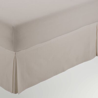 cubrecanapé hilo tintado rústico color crema - cama de 180 cm - cierre con velcro - 50% algodón / 50% poliéster - medidas: 180 x 190/200 + 35 cm