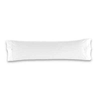 estelia - funda de almohada de algodón peinado color blanco - 45x125 cm - 100% algodón - 200 hilos. gramage: 125