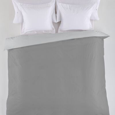 estelia - funda nordica reversible perla-plomo - cama de 90 (1 pieza) - 50% algodón / 50% poliéster - 144 hilos. gramage: 115