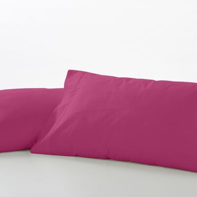 estelia - pack de dos fundas de almohada color fucsia - 45x95 cm - 50% algodón / 50% poliéster - 144 hilos. gramage: 115