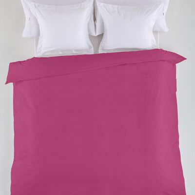 estelia - funda nordica lisa color fucsia - cama de 150/160 (1 pieza) - 50% algodón / 50% poliéster - 144 hilos. gramage: 115