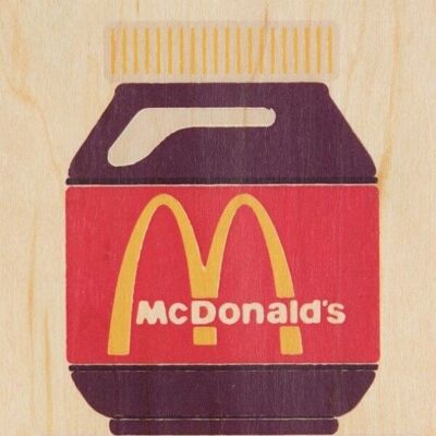 Postkarte aus Holz - Markenmix McDonald's