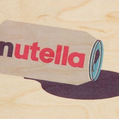 Postal de madera - marca mix nutella