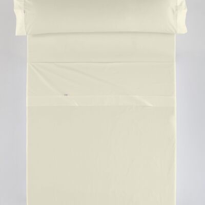 estelia - juego de sábanas color marfil - cama de 90 (3 piezas) - 100% algodón - 200 hilos