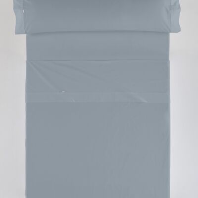 estelia - juego de sábanas color acero - cama de 90 (3 piezas) - 100% algodón - 200 hilos