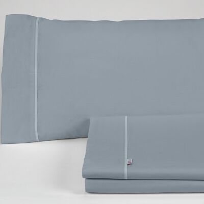 estelia - juego de sábanas color acero - cama de 105 (3 piezas) - 100% algodón - 144 hilos. gramage: 115