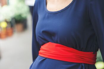 Robe Parisienne bleu et rouge 4