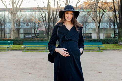 Manteau de grossesse et de portage noir