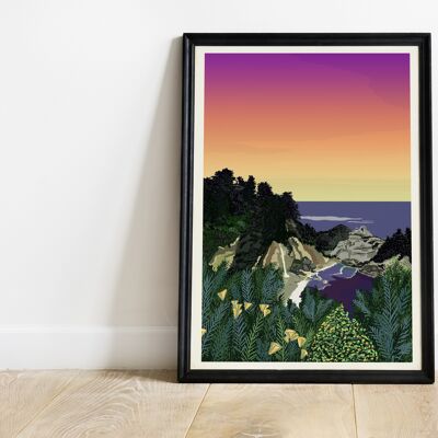 Big Sur Sonnenuntergang-29,7cmx42cm